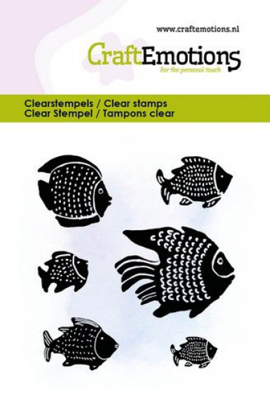 Craft Emotions Clear Stamps - Tropische Fische